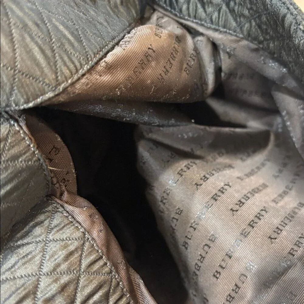 Wrong price Burberry Quilted brown messenger  Bag  with a pouch